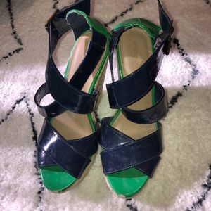 Blue and green wedges